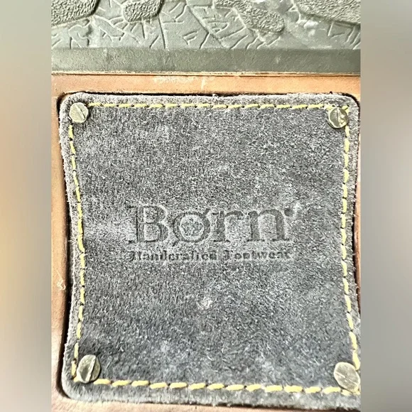 Womens Born Bandy Southwest Blanket Leather Sandal Clog Navy Blue US 11 EUR 43. - Picture 8 of 13